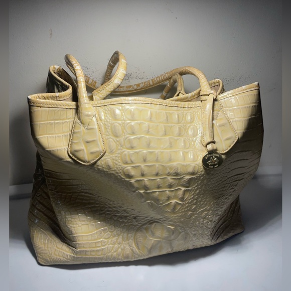 BRAHIMN handbag shoulder bag corcodile embossed good condition - Picture 9 of 16